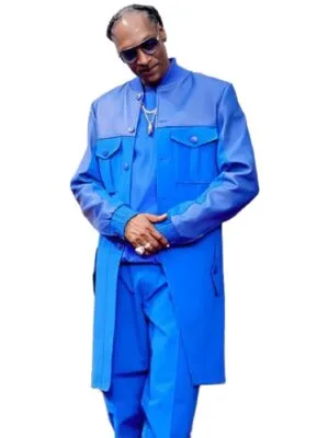 2025 BET Awards Snoop Dogg Blue Long Coat