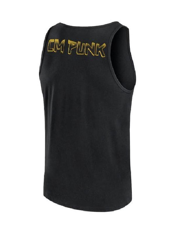 2025 CM Punk Chicago Fist Black Tank Top