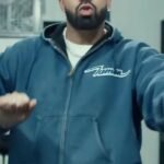 2025 Drake Iceman Blue Hooded Zipper Jacket