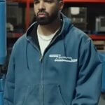 2025 Drake Iceman Hooded Blue Jacket