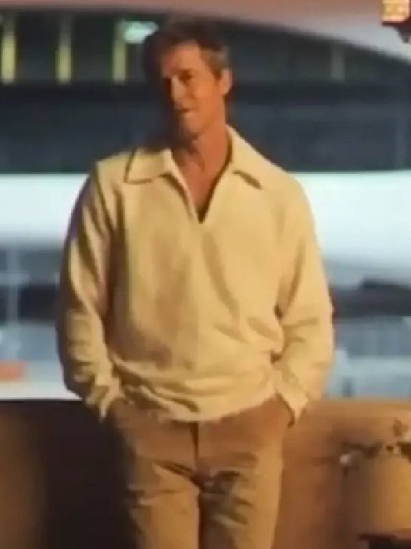 2025 F1 The Movie Brad Pitt White Sweatshirt