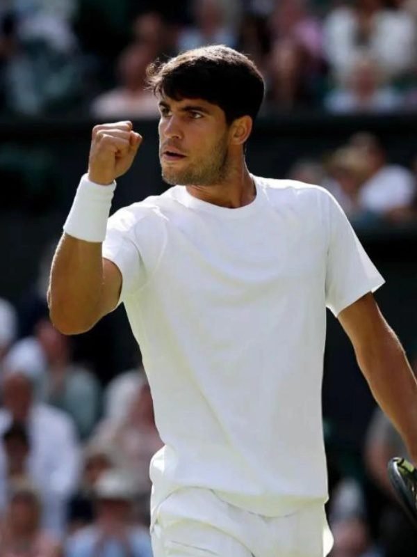 2025 Wimbledon Championships Carlos Alcaraz White T-Shirt