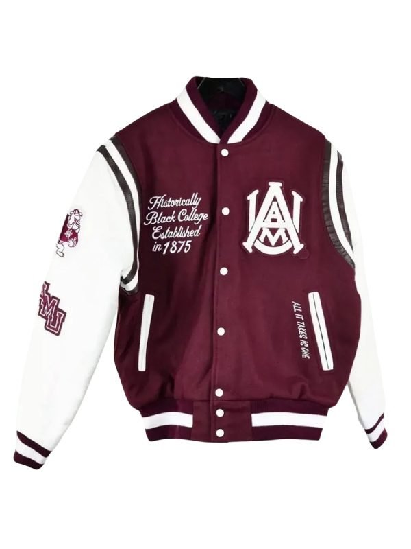 Alabama A&M University Varsity Jacket in Maroon