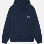 Basic Stussy Hoodie Navy Blue