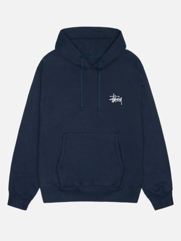 Basic Stussy Hoodie Navy Blue