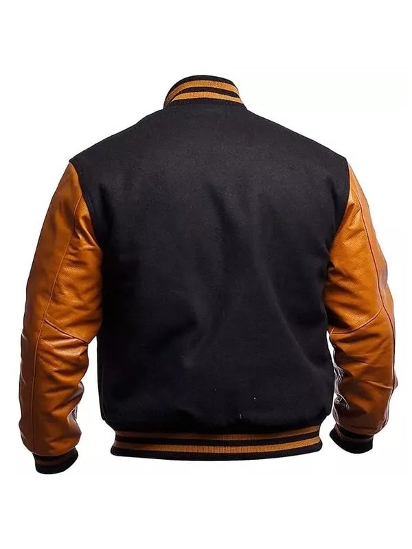 Black And Gold Varsity Jacket Unisex