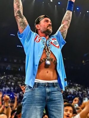 CM Punk WWE Smackdown Punkanomic Blue Jersey