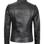 Cafe Racer Black Leather Jacket For Women’s