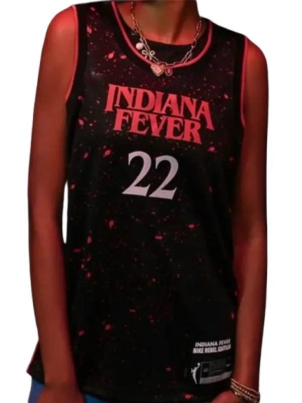 Caitlin Clark Stranger Things Indiana Fever 22 Jersey Black