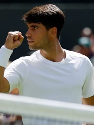 2025 Wimbledon Championships Carlos Alcaraz White T-Shirt