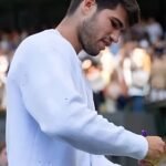 Carlos Alcaraz Wimbledon Tennis Championships White Cardigan
