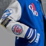 Chelsea FC OVO Varsity Royal Blue Jacket With Leather Sleeves Unisex