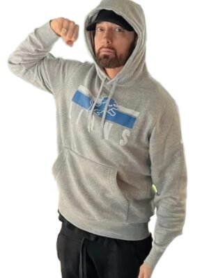 Detroit Lions Eminem Pullover Grey Hoodie
