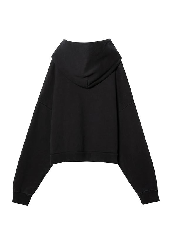 Elwood Rectangle Oversized Hoodie For Unisex Black