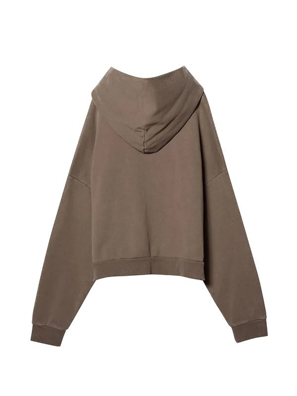 Elwood Rectangle Oversized Hoodie For Unisex Brown