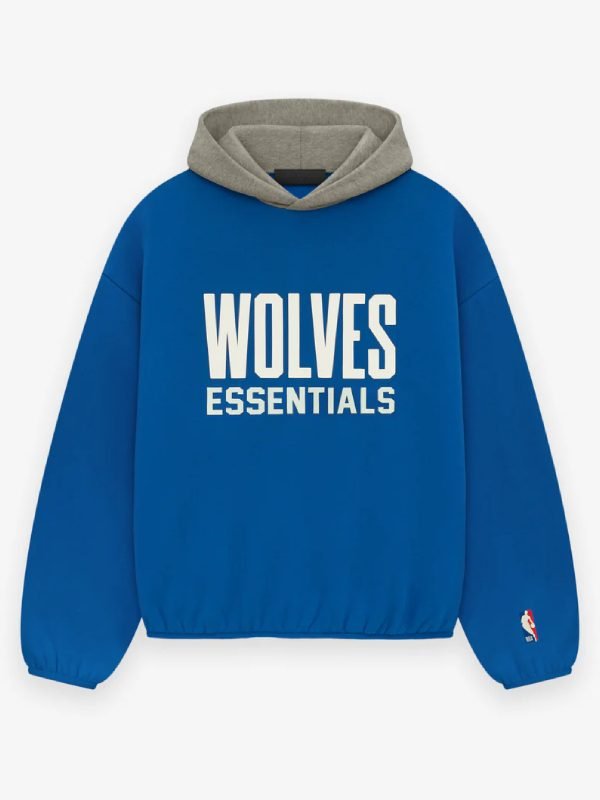 Essential Wolves Blue Hoodie