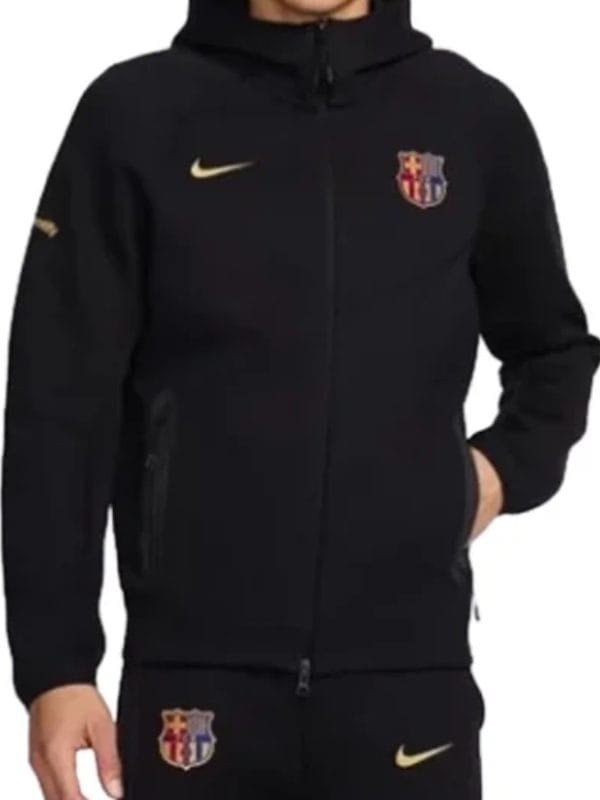 FC Barcelona Black Training Zip-Up Hoodie