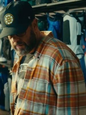 Happy Gilmore 2 Adam Sandler Orange Checkered Shirt
