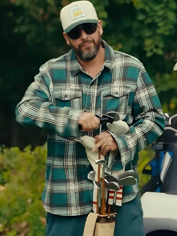 Happy Gilmore 2 Adam Sandler Shirt in Green Plaid