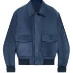 LA Premiere Squid Game 02 Lee Jung-jae Blue Suede Jacket