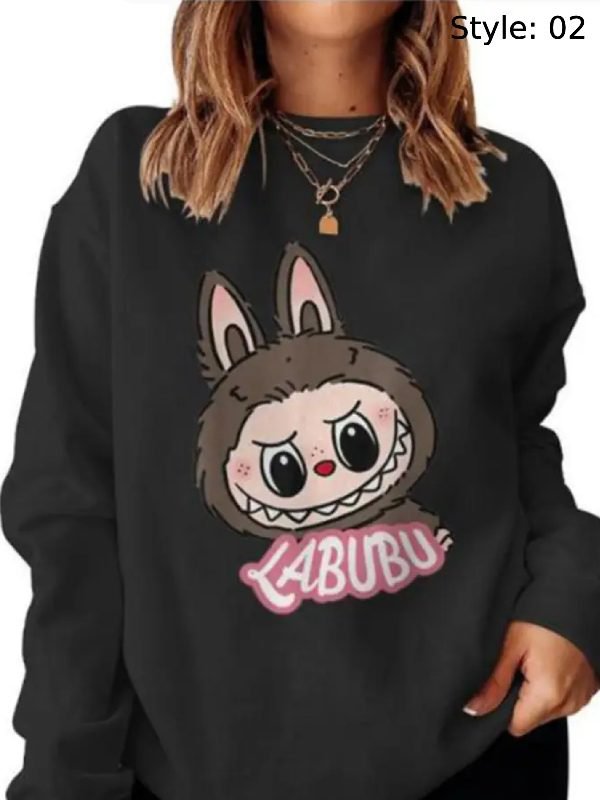 Labubu Doll The Monster Black Sweatshirt Available In 3 Styles