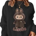 Labubu The Monster Black Sweatshirt Unisex