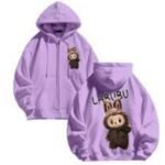 Labubu The Monster Zip-Up Hoodie Purple