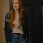 Lindsay Lohan Our Little Secret Avery Black Leather Jacket