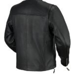 Men’s Cafe Racer Style Black Leather Jacket