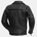 Men’s Moto Style Black Leather Jacket
