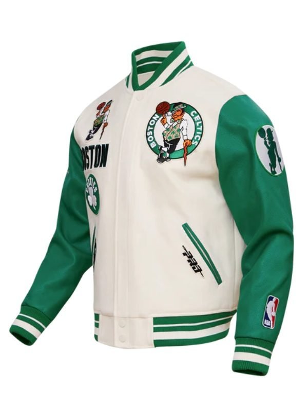 Men’s NBA Boston Celtics Retro White_Green Jacket