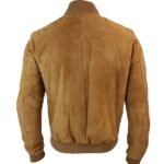 Men’s Suede Leather Brown Bomber Jacket