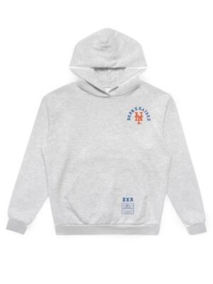 NY Mets Raised Grey Hoodie