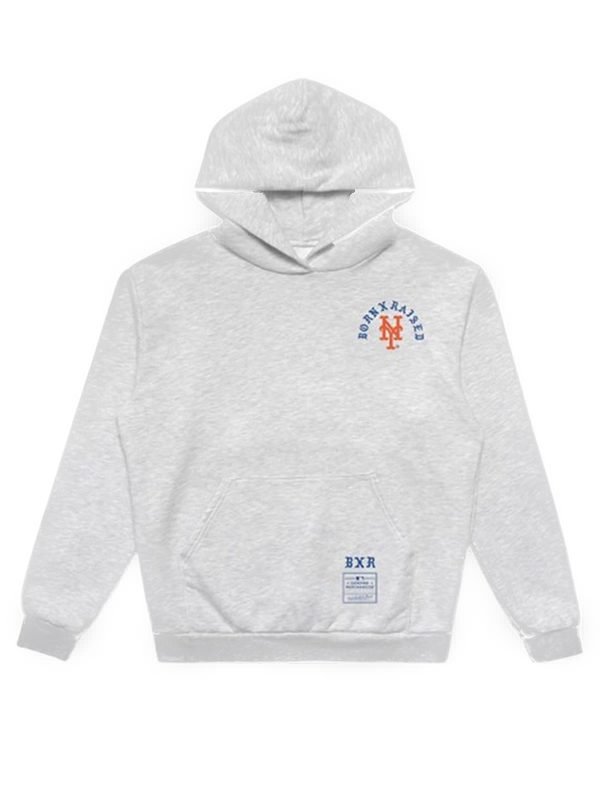 Mets Mitchell & Ness Born X Raised Grey Hoodie