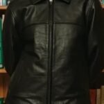Mutimer Black Leather Jacket For Unisex
