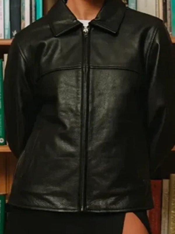 Mutimer Black Leather Jacket For Unisex