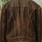 Mutimer Brown Leather Jacket For Unisex