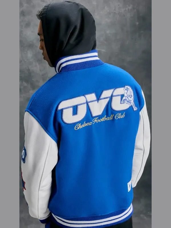 OVO Chelsea FC Blue & White Varsity Bomber Jacket