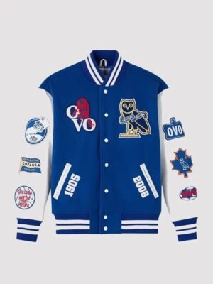 OVO Chelsea FC Blue & White Varsity Jacket