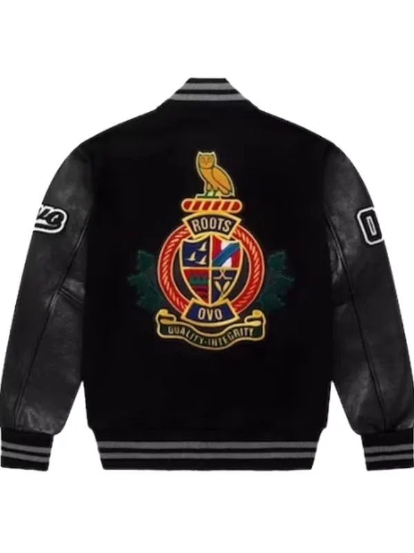 OVO Roots Letterman Jacket Black