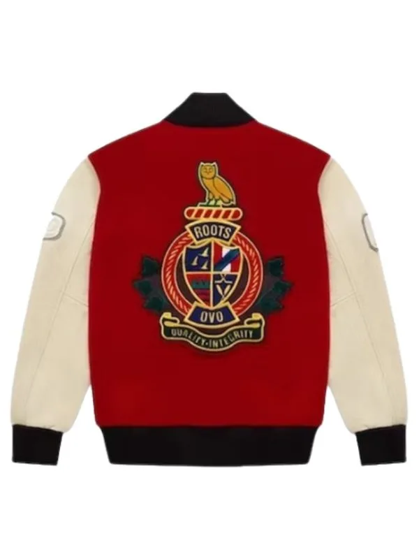 OVO Roots Letterman Jacket Red