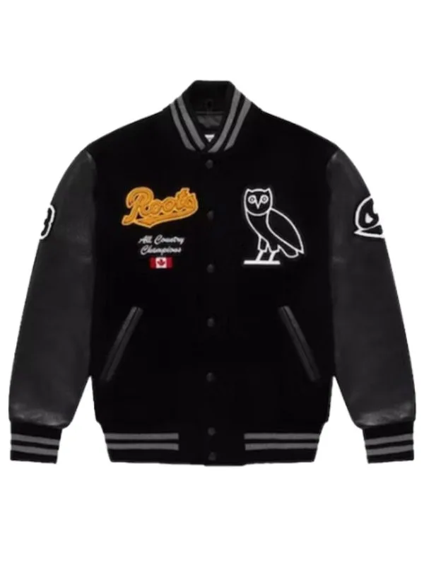 OVO Roots Varsity Jacket Black