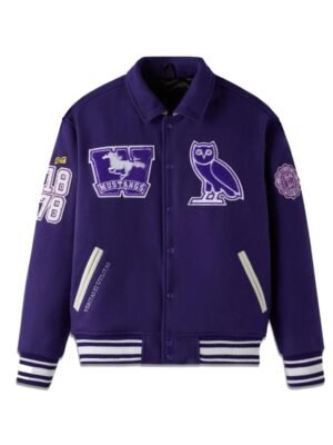 OVO Western Mustangs Varsity Jacket Purple