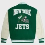 OVO x NFL New York Jets Varsity Lettermen Wool_Leather Jacket