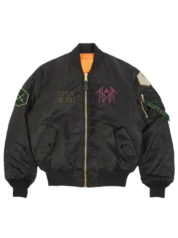 Sleep Token Even In Arcadia Bomber Jacket in Black