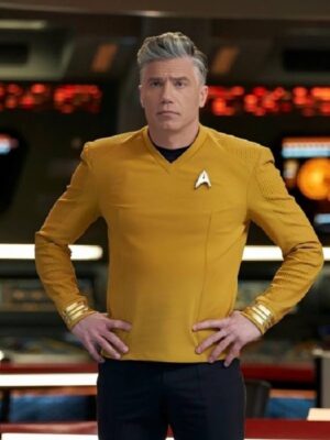 Star Trek Strange New Worlds 2025 Anson Mount Yellow Shirt