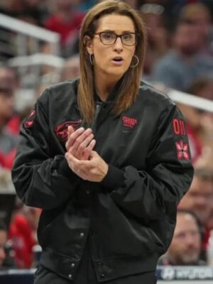 Stephanie White Indiana Fever Stranger Things Black Jacket