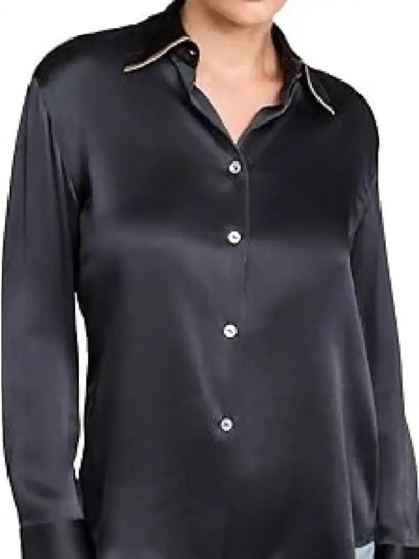 The Waterfront S1 Belle Buckley Black Silk Blouse