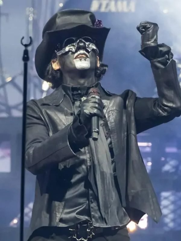 Tobias Forge Detroit MI 2025 Leather Black Jacket