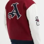 Unisex - Arsenal Full-Snap Varsity Jacket Red and White